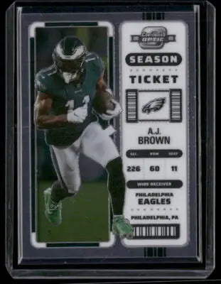 2022-23 Panini Contenders Optic A.J. Brown #44 Season Ticket Football - Football Card Single