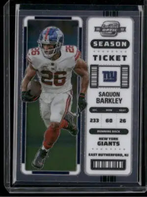 2022-23 Panini Contenders Optic Saquon Barkley #40 Season Ticket Football - Football Card Single
