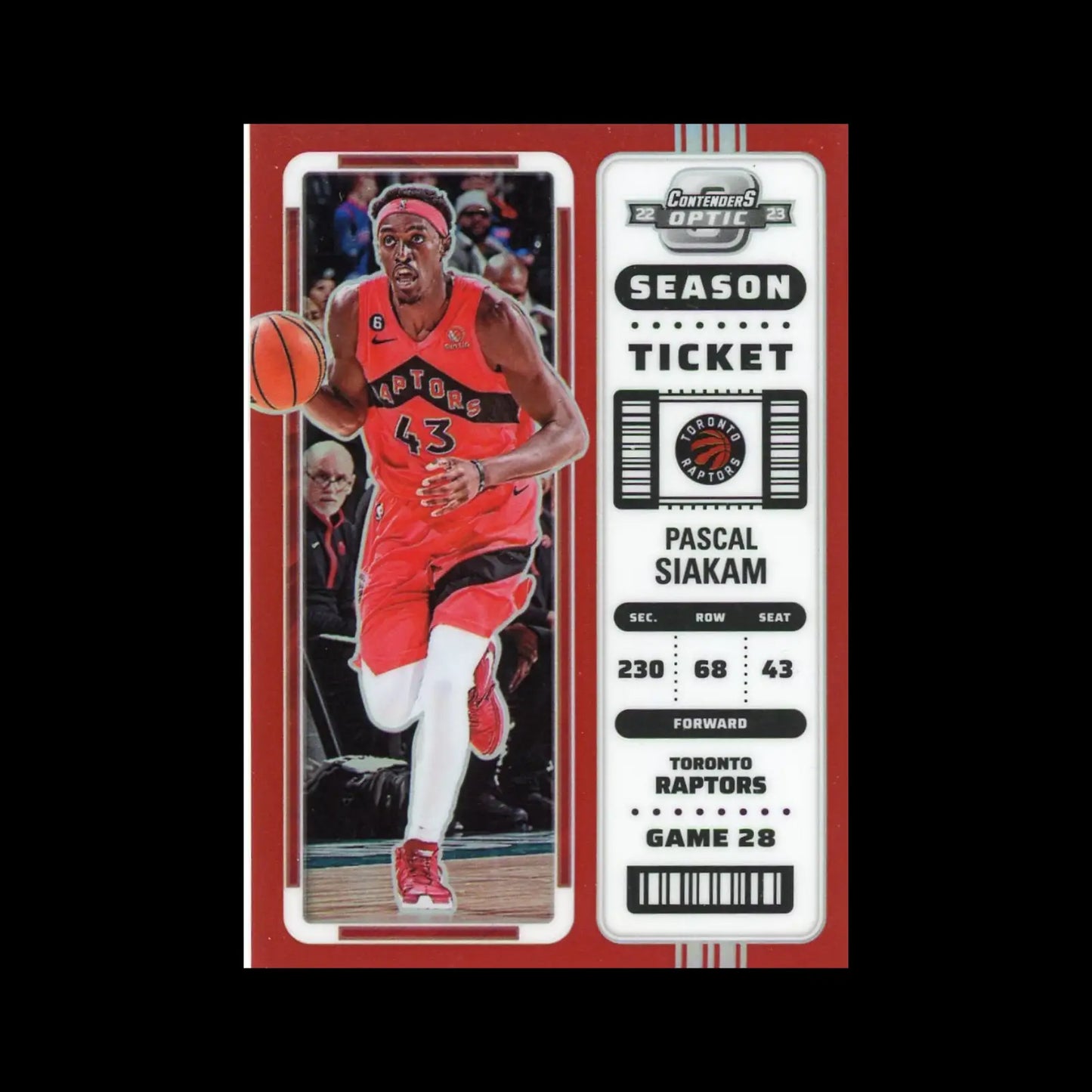 2022-23 Panini Contenders Optic Season Ticket Red #1-140 Complete Your Set Pick - #9 Pascal Siakam - Basketball Card