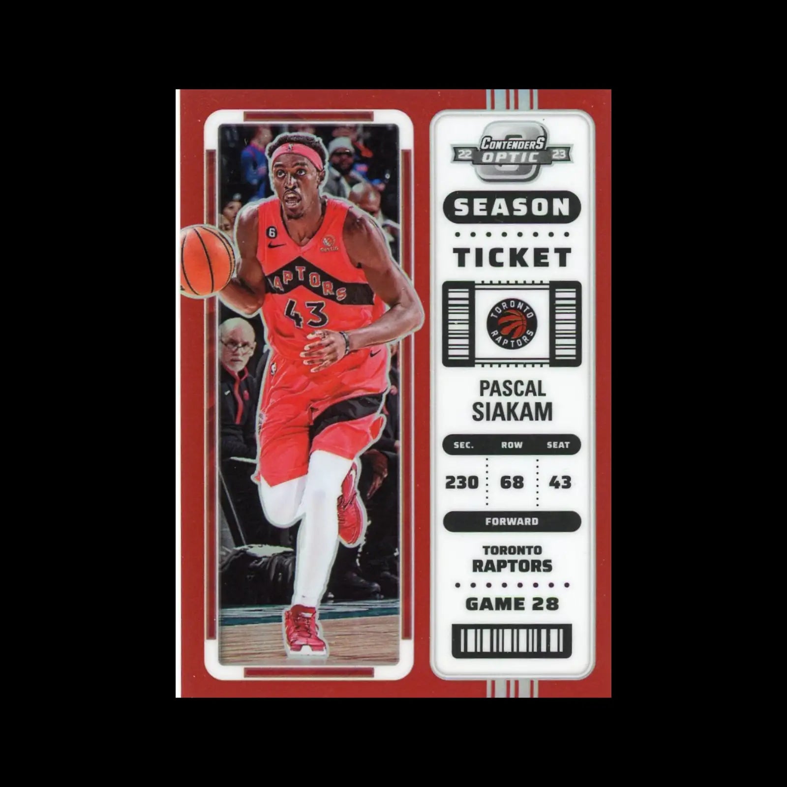 2022-23 Panini Contenders Optic Season Ticket Red #1-140 Complete Your Set Pick - #9 Pascal Siakam - Basketball Card