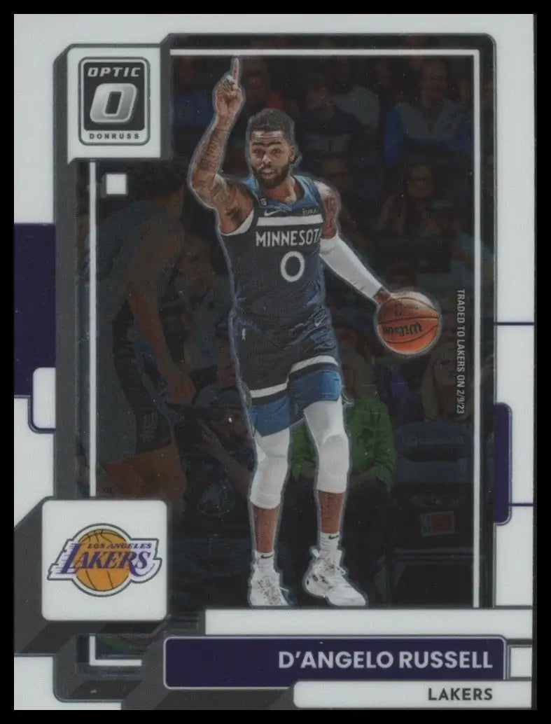 2022-23 Panini Donruss Optic DAngelo Russell #57 Los Angeles Lakers Basketball - Basketball Card Single