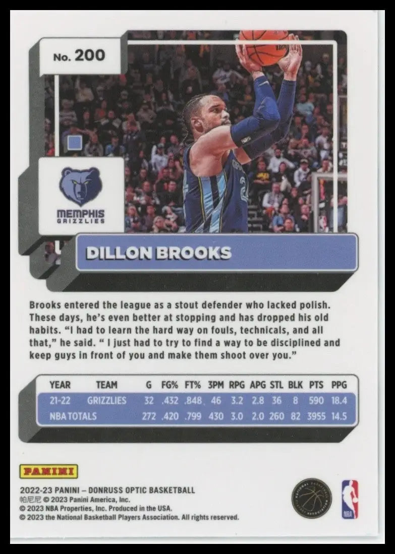 2022-23 Panini Donruss Optic - Dillon Brooks #200