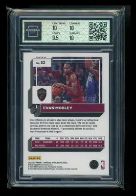 2022-23 Panini Donruss Optic Evan Mobley #93 Red 59/99 Basketball Arena Club 10 - Basketball Card Single