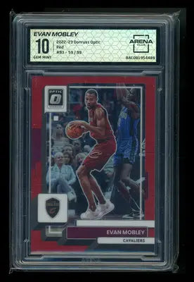 2022-23 Panini Donruss Optic Evan Mobley #93 Red 59/99 Basketball Arena Club 10 - Basketball Card Single