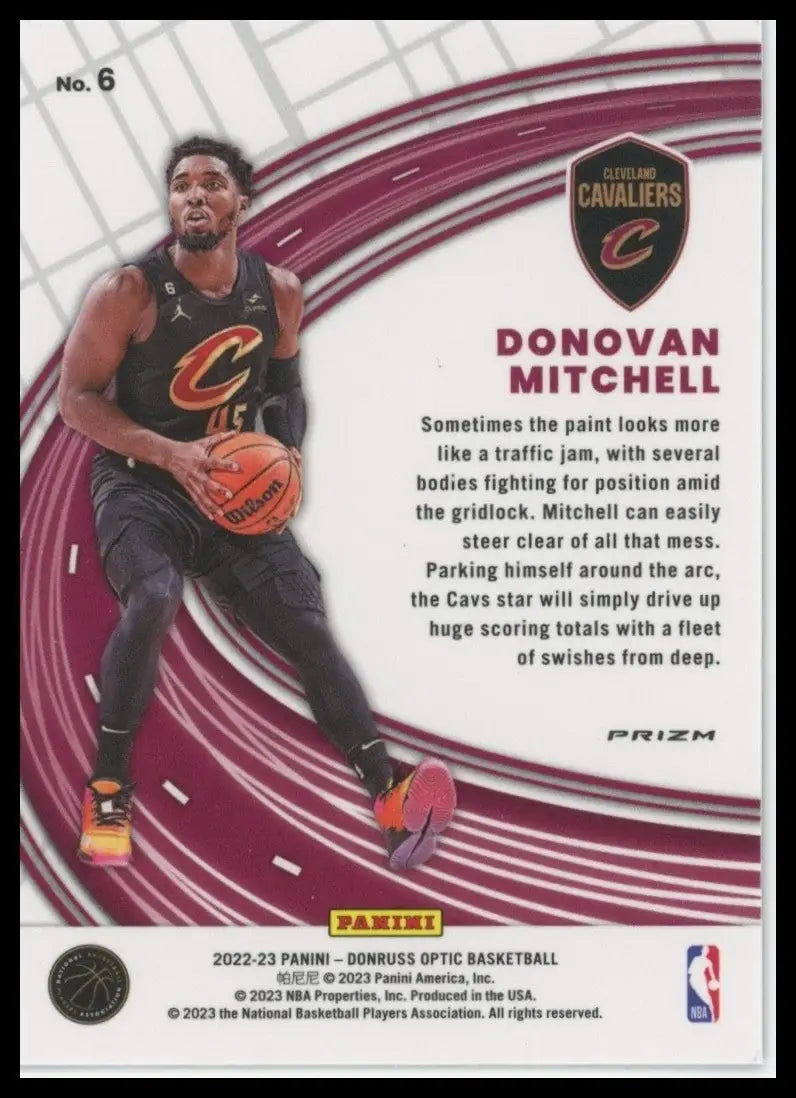 2022-23 Panini Donruss Optic - Express Lane Donovan Mitchell #6 Purple Prizm - Basketball Card Single