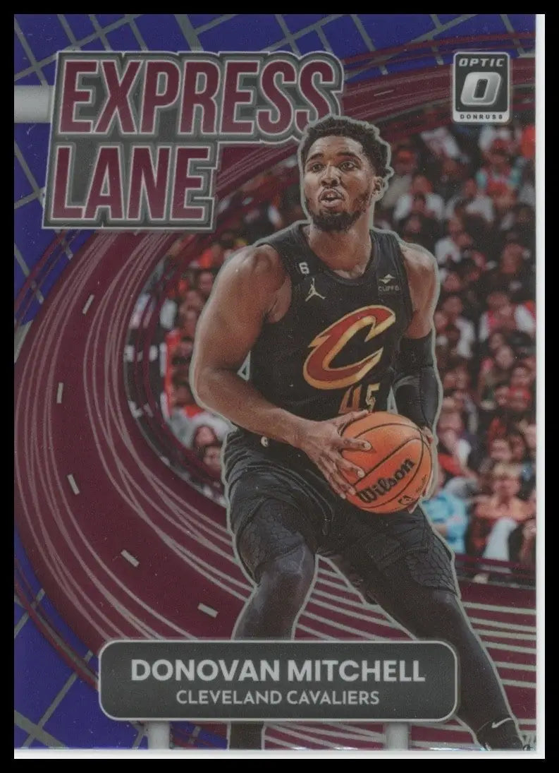 2022-23 Panini Donruss Optic - Express Lane Donovan Mitchell #6 Purple Prizm - Basketball Card Single