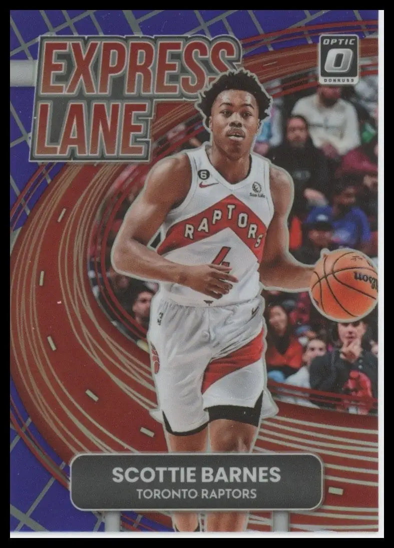 2022-23 Panini Donruss Optic - Express Lane Scottie Barnes #19 Purple Prizm - Basketball Card Single
