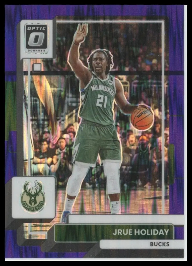 2022-23 Panini Donruss Optic - Jrue Holiday #91 Purple Shock Prizm - Basketball Card Single
