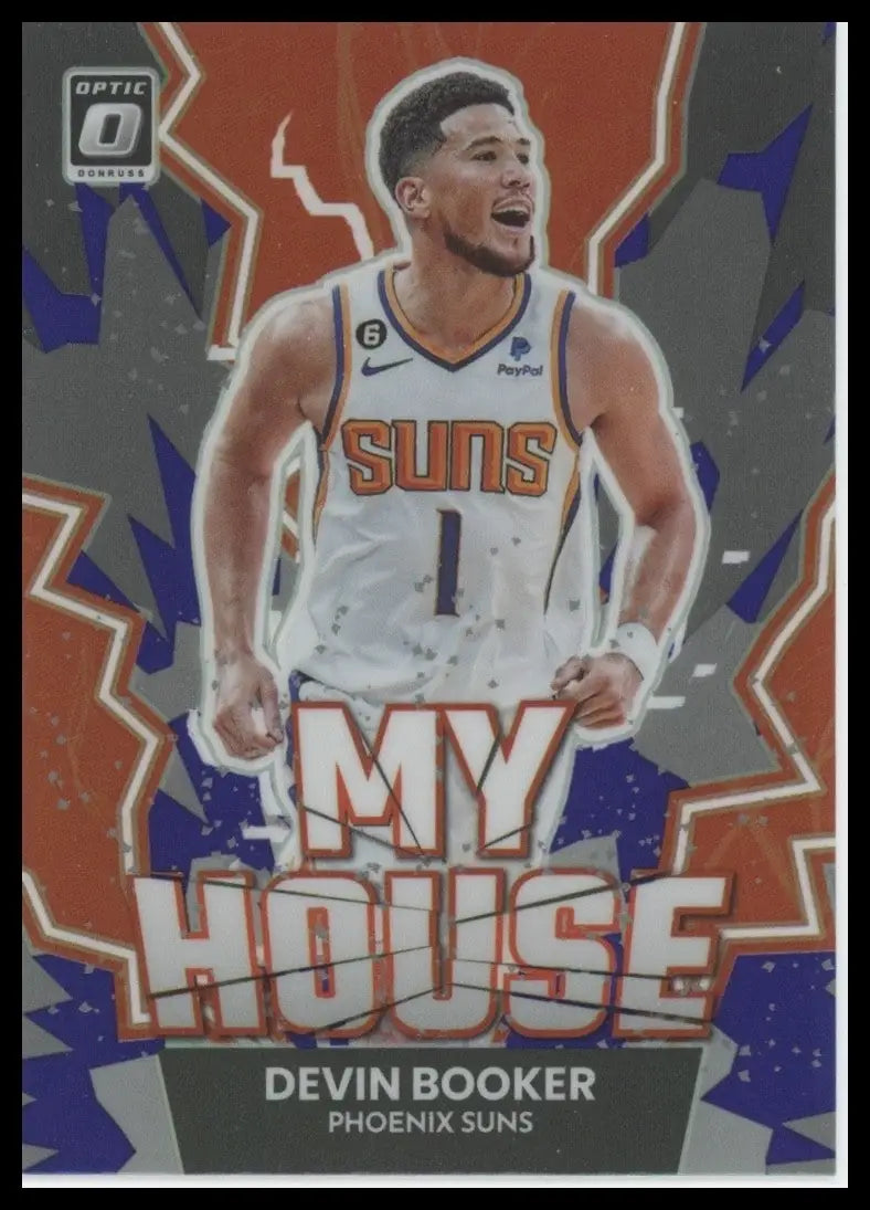 2022-23 Panini Donruss Optic - My House Devin Booker #14 Purple Prizm - Basketball Card Single