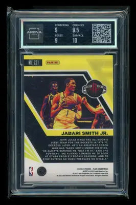 2022-23 Panini Flux Jabari Smith Jr. #201 RC Basketball Arena Club 9.5 - Basketball Card Single