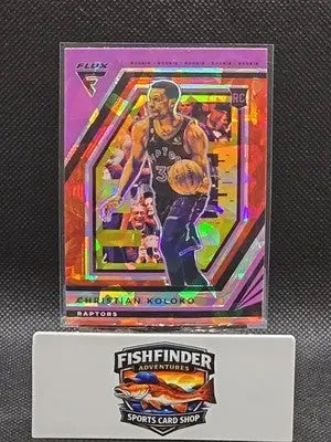 2022-23 Panini Flux - Rookies Christian Koloko #241 Red Cracked Ice Prizm (RC) - Basketball Card Single