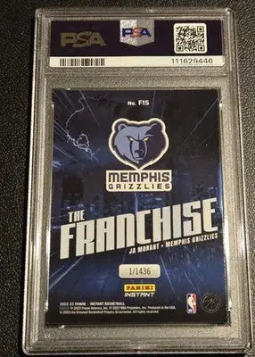 2022-23 Panini Instant NBA The Franchise #F15 Ja Morant #/1436 PSA 9 - Basketball Card Single
