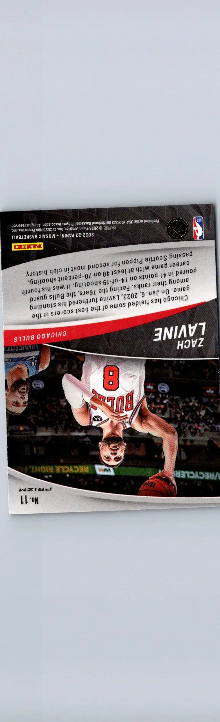 Zach Lavine Elevate Mosaic basketball card from 2022-23 Panini Mosaic series