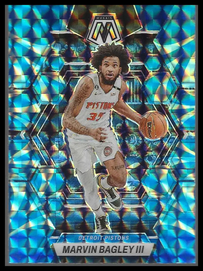 2022-23 Panini Mosaic #124 Darius Garland Reactive Blue - Basketball Card Single