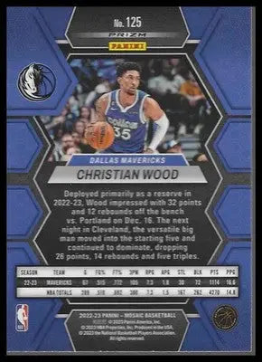 2022-23 Panini Mosaic #125 Christian Wood Reactive Blue