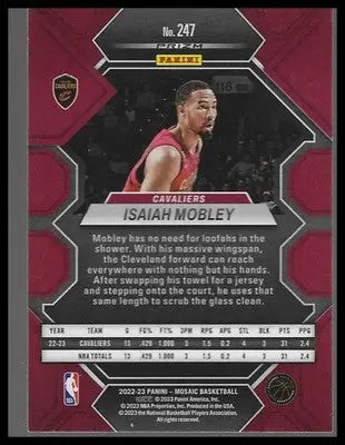 2022-23 Panini Mosaic #125 Christian Wood Reactive Blue - Basketball Card Single