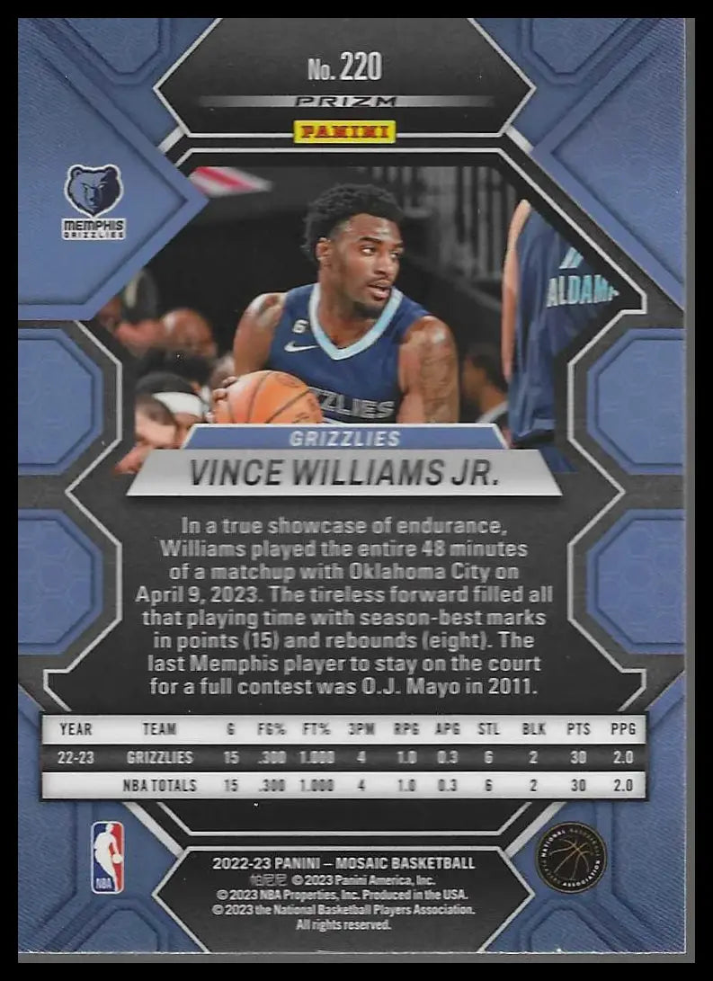 2022-23 Panini Mosaic #128 Grant Williams Reactive Blue - Basketball Card Single