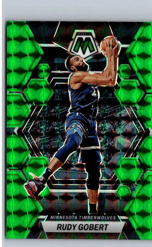 Rudy Gobert basketball card 2022-23 Panini Mosaic Gobert Green collectible product