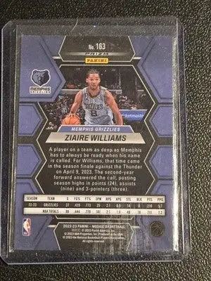 2022-23 Panini Mosaic #163 Ziaire Williams Reactive Yellow - Basketball Card Single