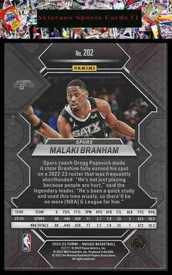 2022-23 Panini Mosaic #202 Malaki Branham