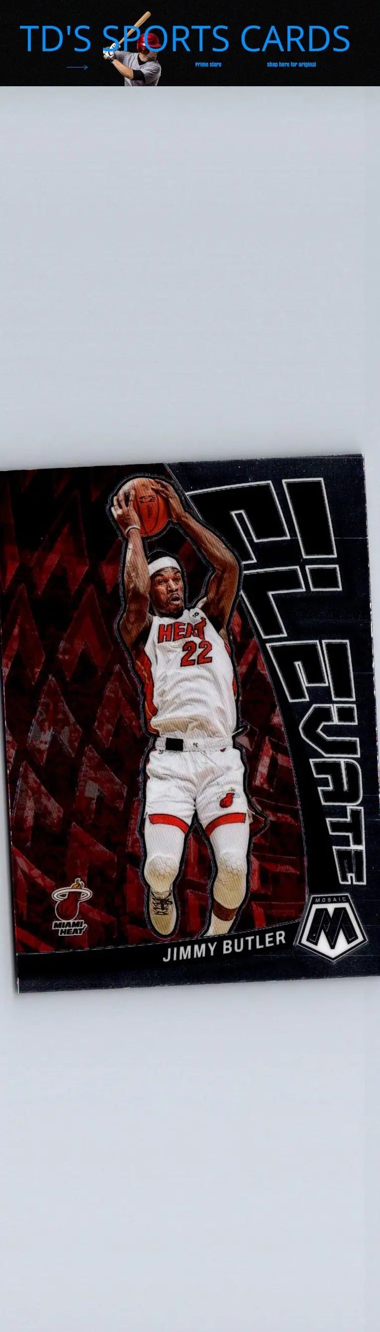 Jimmy Butler basketball card from 2022-23 Panini Mosaic #21 Elevate collection
