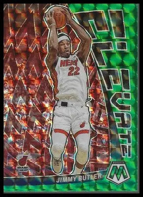 2022-23 Panini Mosaic #21 Jimmy Butler Elevate Mosaic Green - Basketball Card Single