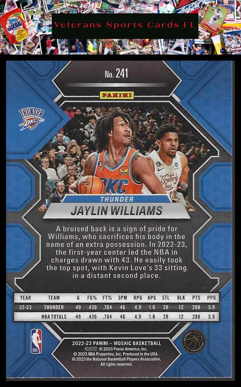 2022-23 Panini Mosaic #220 Vince Williams Jr. - Basketball Card Single