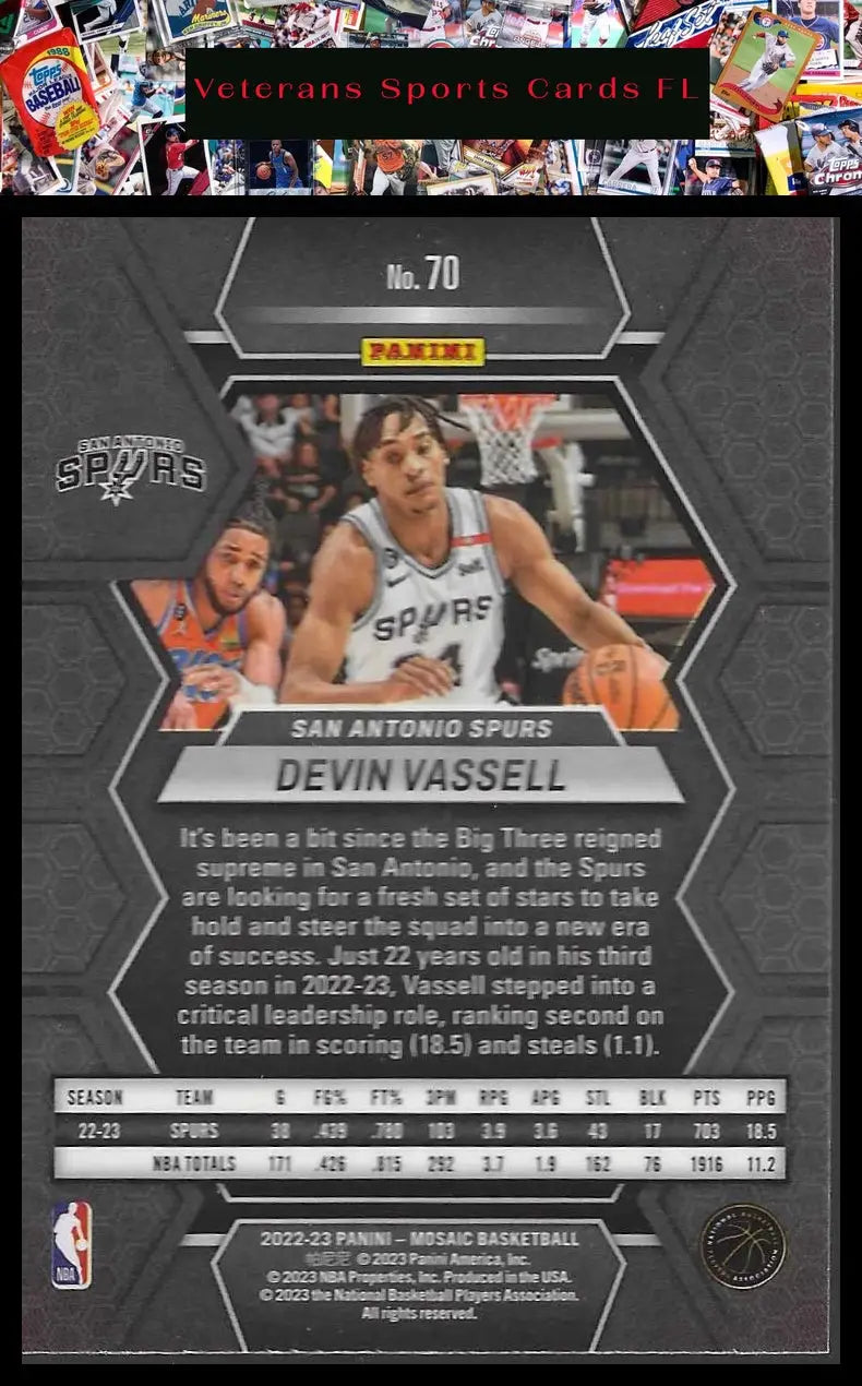 2022-23 Panini Mosaic #249 Blake Wesley - Basketball Card Single