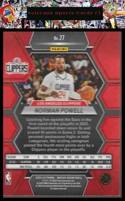 2022-23 Panini Mosaic #27 Norman Powell - Basketball Card Single