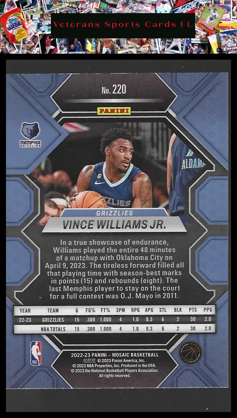 2022-23 Panini Mosaic #3 RJ Barrett - Basketball Card Single