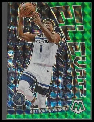2022-23 Panini Mosaic #5 Anthony Edwards Elevate Mosaic Green