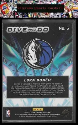 2022-23 Panini Mosaic #5 Luka Doncic Give and Go