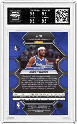 Mosaic Jaden Hardy rookie card 2022-23 Panini Mosaic Arena Club 9.5
