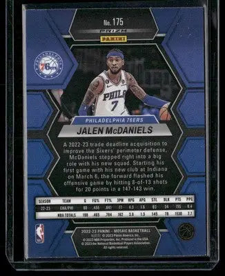 2022-23 Panini Mosaic Jalen McDaniels #175 Reactive Blue Basketball - Basketball Card Single