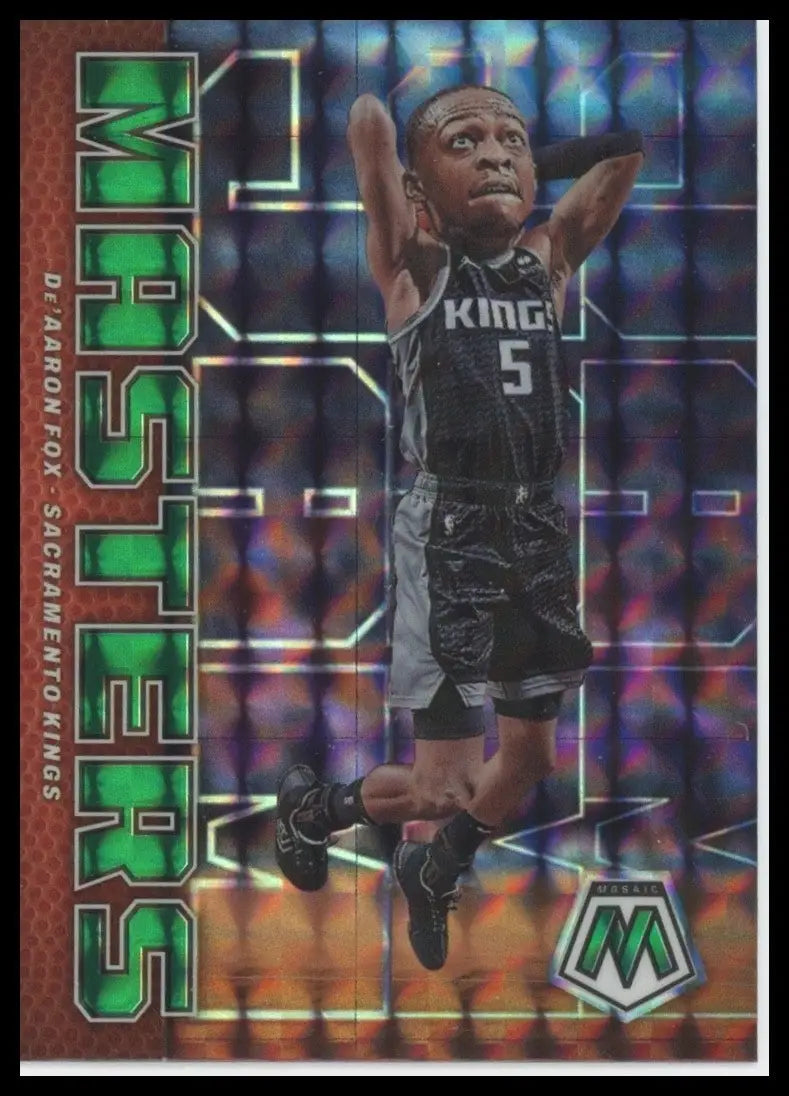 2022-23 Panini Mosaic Jam Masters Green Mosaic DeAaron Fox #5 Sacramento Kings - Basketball Card Single