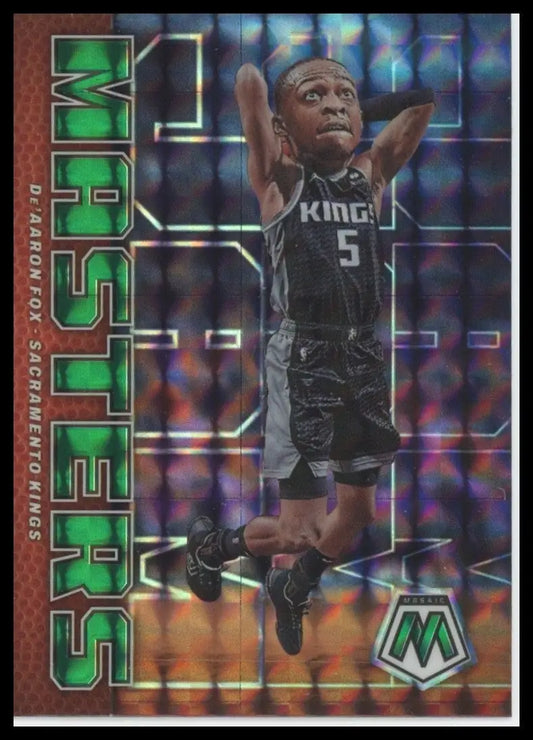 2022-23 Panini Mosaic Jam Masters Green Mosaic DeAaron Fox #5 Sacramento Kings - Basketball Card Single