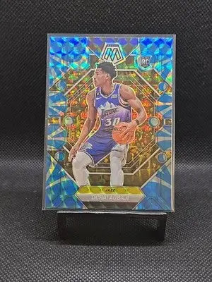2022-23 Panini Mosaic - Rookies Ochai Agbaji #208 Reactive Blue Mosaic Prizm... - Basketball Card Single