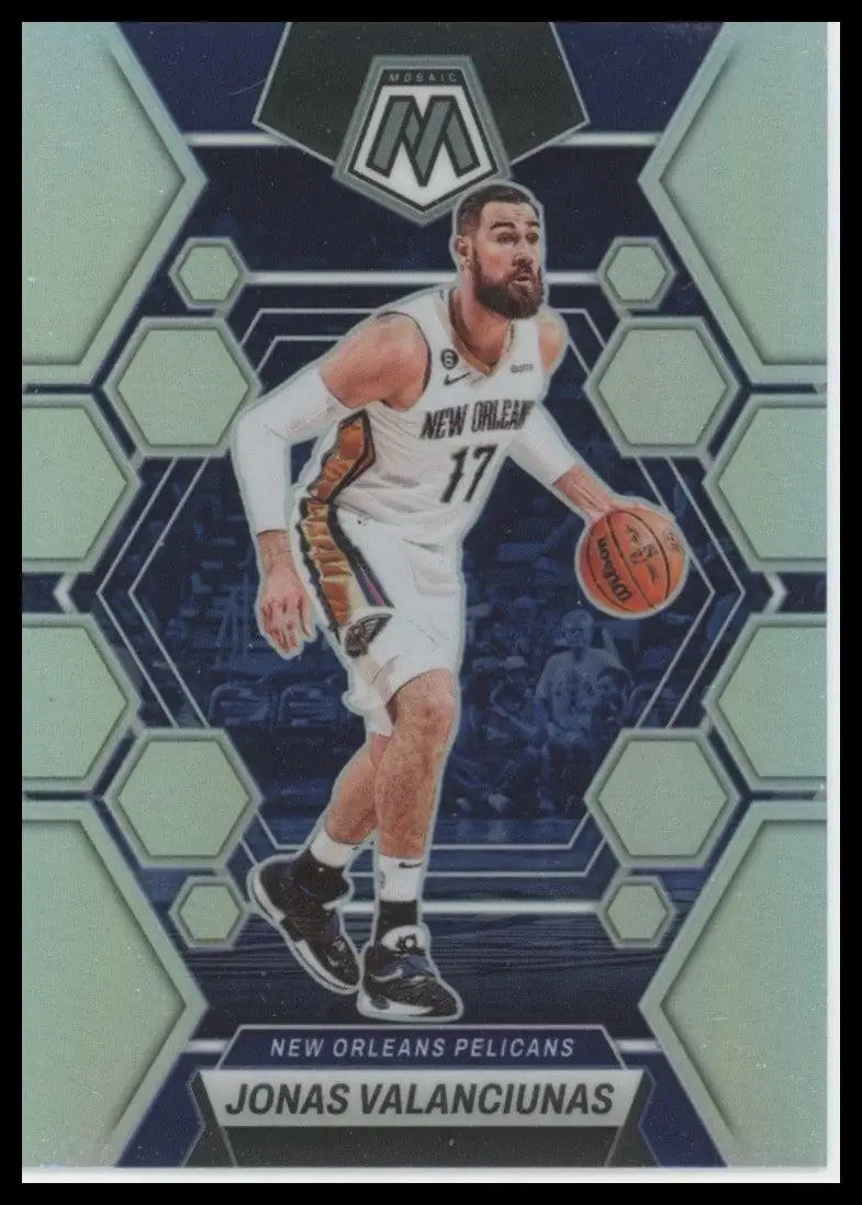 2022-23 Panini Mosaic Silver Jonas Valanciunas #182 New Orleans Pelicans Card - Basketball Card Single