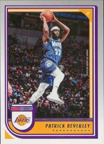 Original gloss Patrick Beverley basketball card from Panini NBA Hoops 2022-23 featuring Lakers