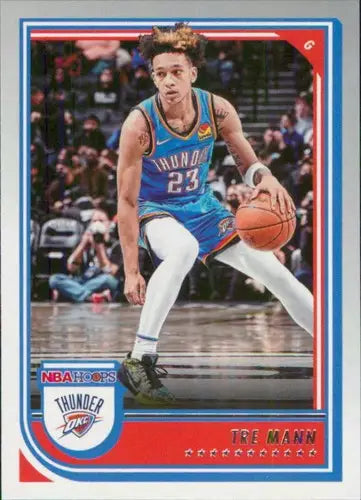 Original gloss Panini NBA Hoops Tre Mann basketball card from 2022-23 Thunder series