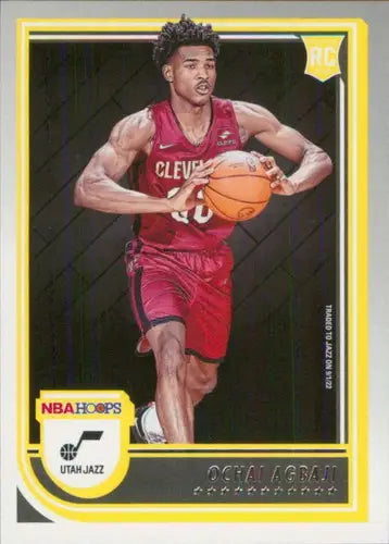 Ochai Agbaji basketball card from Panini NBA Hoops 2022-23 rookie series