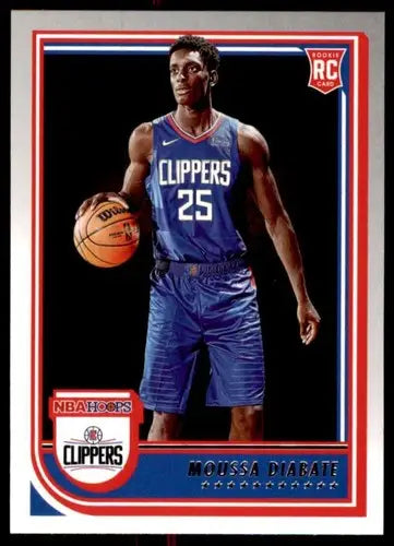 Moussa Diabate rookie card from Panini NBA Hoops 2022-23 series featuring Clippers