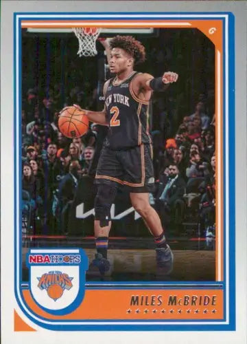 Original gloss of Miles McBride basketball card from Panini NBA Hoops 2022-23