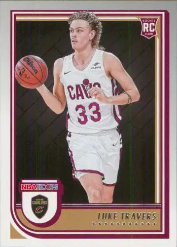 Panini NBA Hoops Luke Travers rookie card 2022-23 Cavaliers NM-MT RC