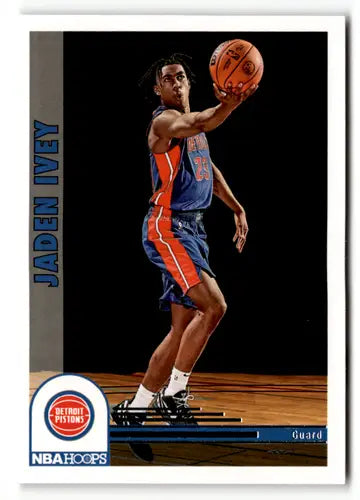 Original gloss of Panini NBA Hoops Basketball Trading Card Jaden Ivey Pistons
