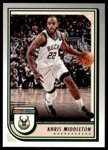 Original gloss Panini NBA Hoops Khris Middleton basketball card Bucks 2022-23