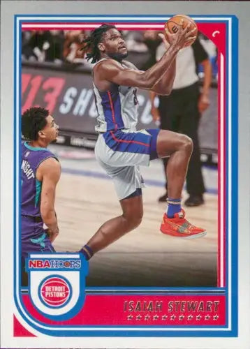 Isaiah Stewart basketball card from Panini NBA Hoops 2022-23, Detroit Pistons collectible