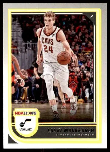 Lauri Markkanen basketball card from Panini NBA Hoops 2022-23 with original gloss