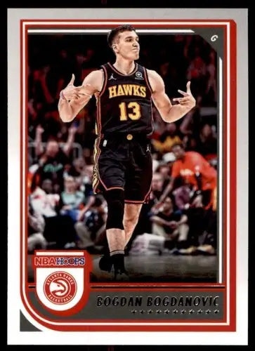 Original gloss Panini NBA Hoops basketball card of Bogdan Bogdanovic from 2022-23 NBA season