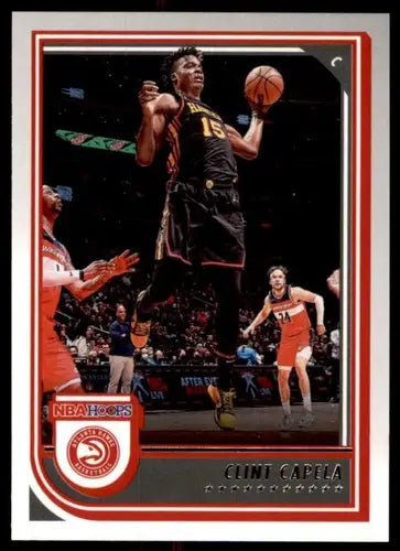 Original gloss Panini NBA Hoops Clint Capela basketball card Hawks ID 54461